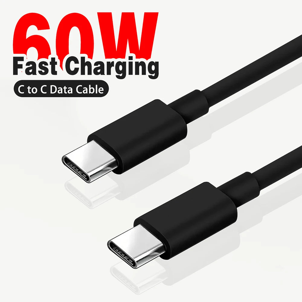 Original USB C Cable to USB C 60W Fast Charging Charger