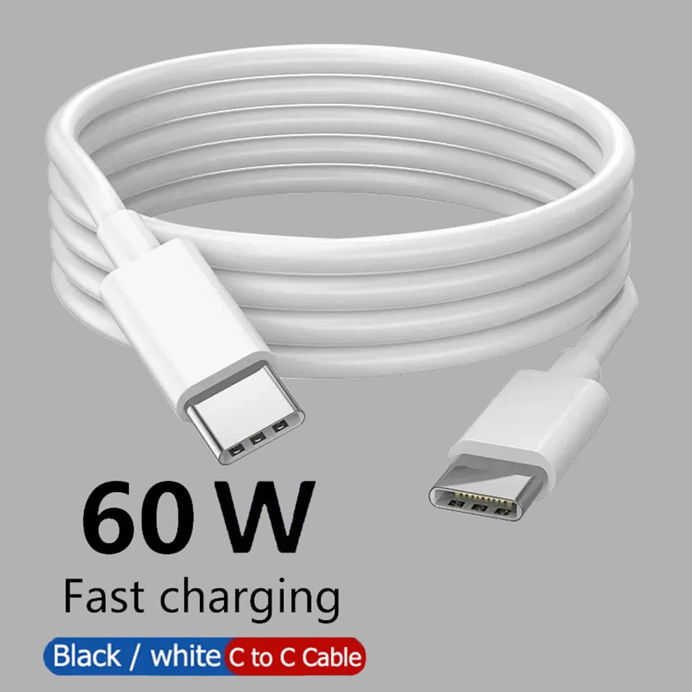 Original USB C Cable to USB C 60W Fast Charging Charger