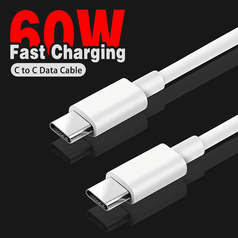 Original USB C Cable to USB C 60W Fast Charging Charger